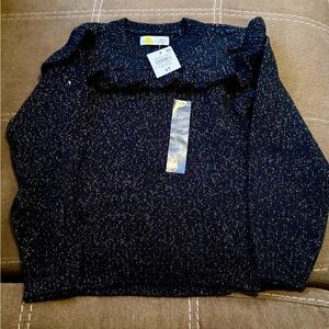 Epic Threads Navy Sparkle Ruffle Sweater